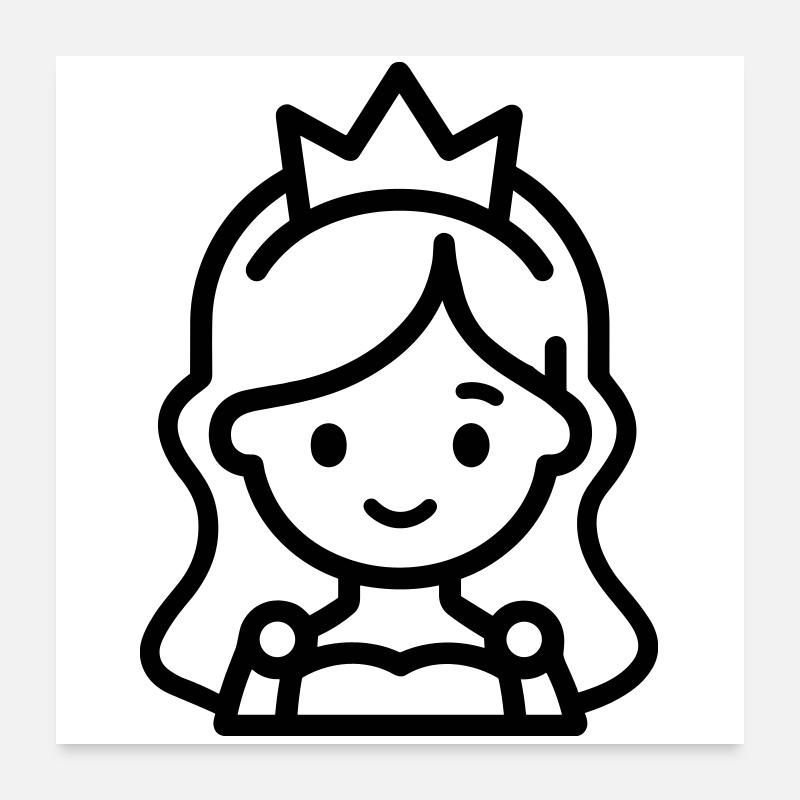 princesse Poster 60 x 60 cm