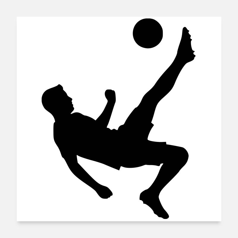 Fußballer Trikot Wappen Baustein Poster 60x60 cm