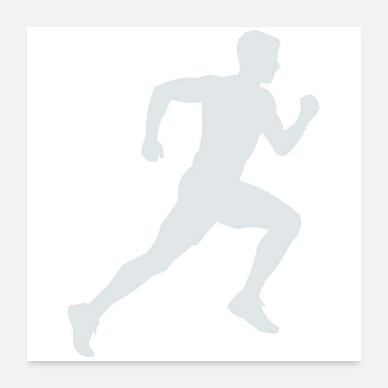Lauf Silhouette Sprint Poster 60x60 cm