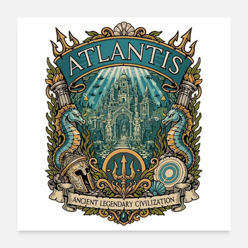 Atlantis: Alte Seezitadelle Poster 60x60 cm