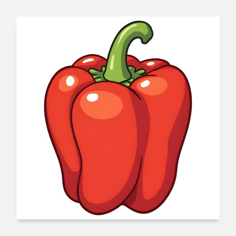 Poivrons rouges Poster 60 x 60 cm