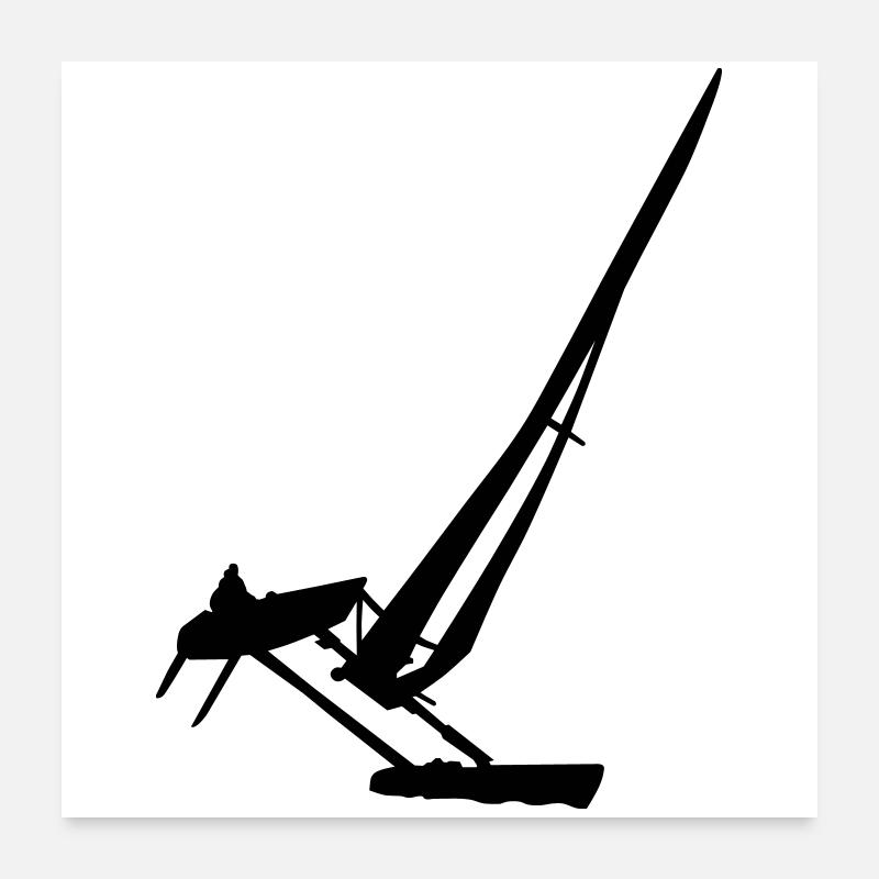 catamaran - Poster 60 x 60 cm - blanc
