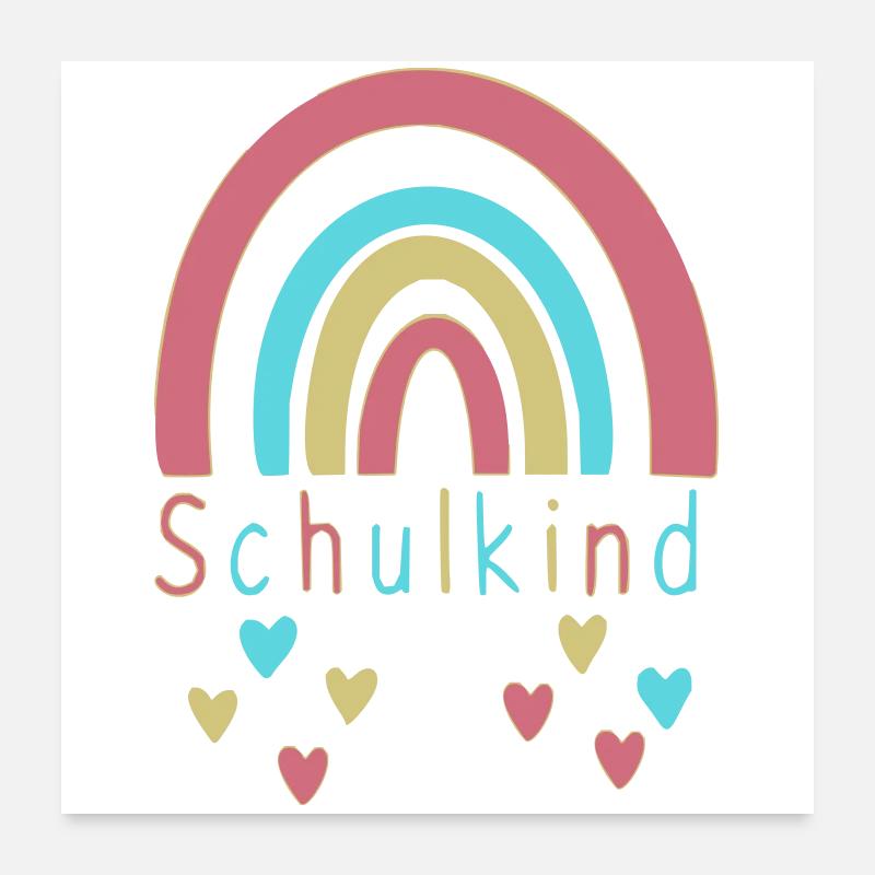 Schulkind Poster 60x60 cm