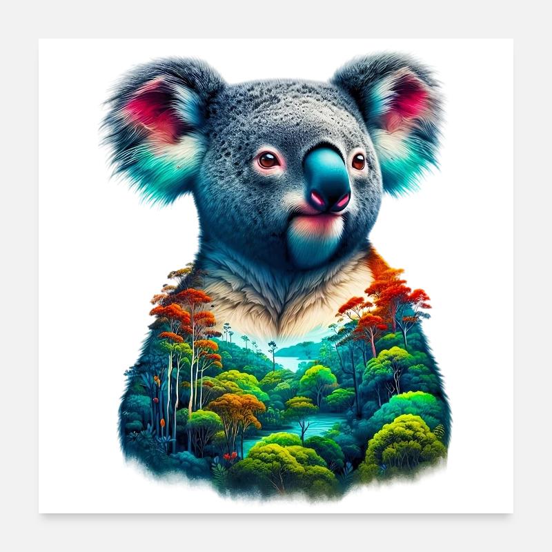 Koala Poster 60 x 60 cm