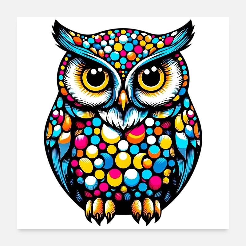 Eule Poster 60x60 cm
