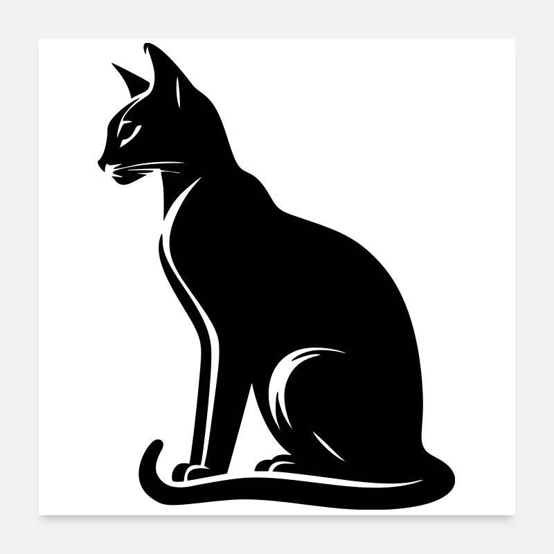 Chat abyssin Poster 60 x 60 cm