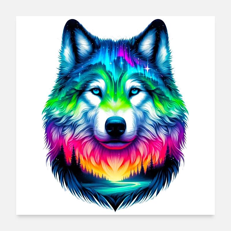 Loup Poster 60 x 60 cm