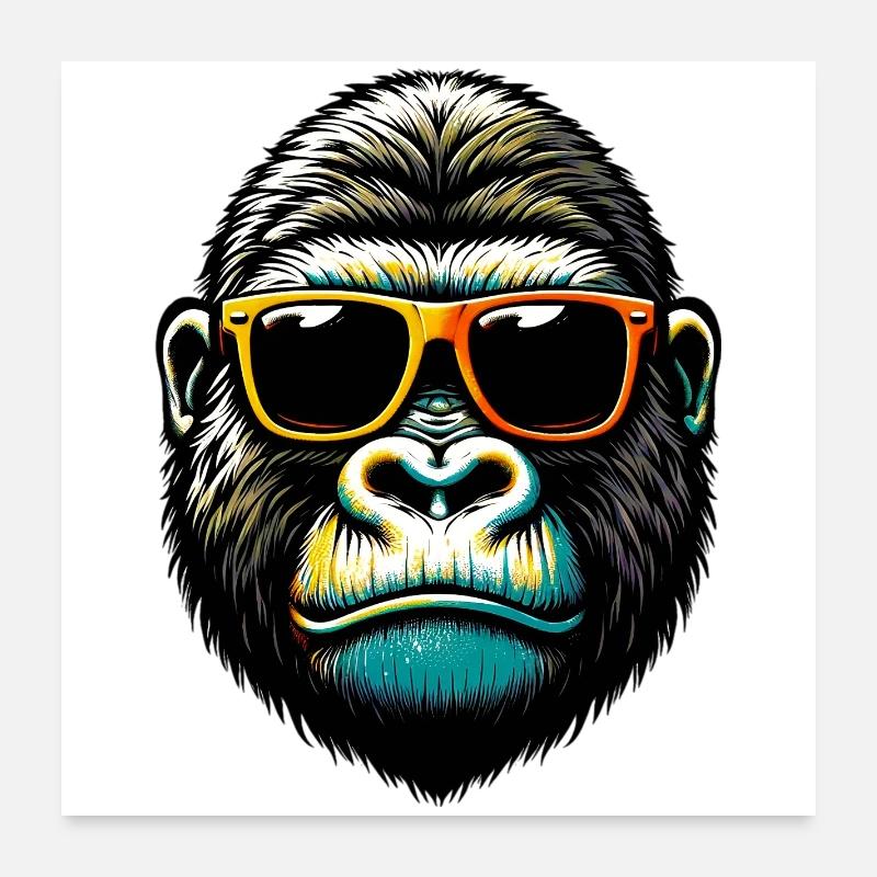 Gorilla Poster 60x60 cm