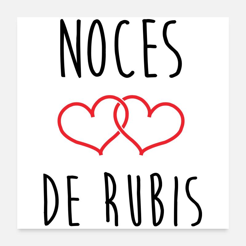 Ruby Wedding Anniversary - 35 years of marriage Poster 24" x 24" (60x60 cm)