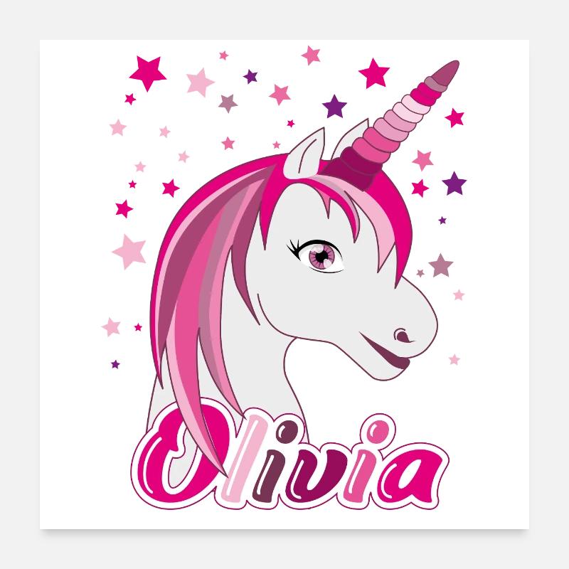 Olivia Einhorn, Mädchenname Poster 60x60 cm