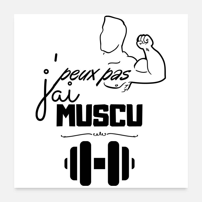 Musculation Vintage Minimal Poster 60 x 60 cm