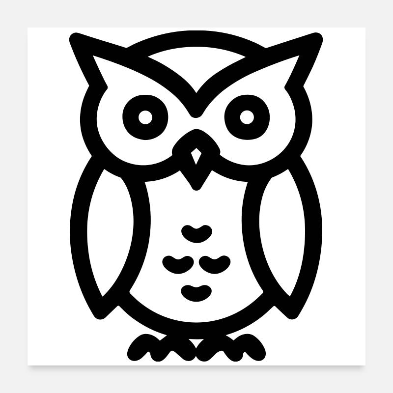 Eule Poster 60x60 cm