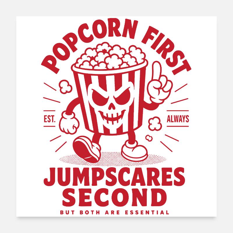 Popcorn First Jumpscares Second Poster 24" x 24" (60x60 cm)