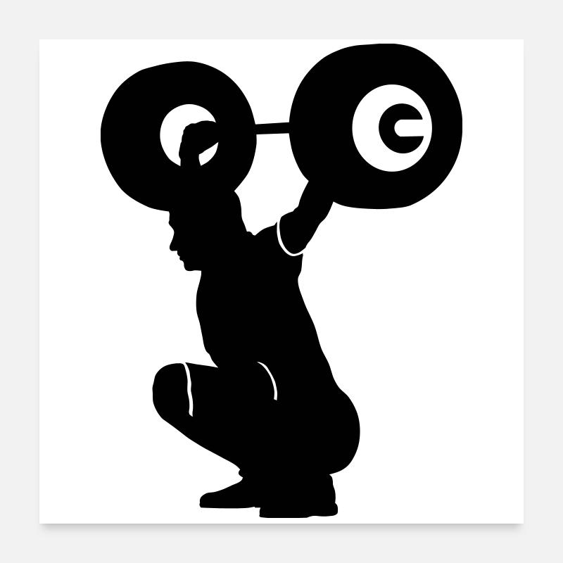 weightlifter Poster 24" x 24" (60x60 cm)