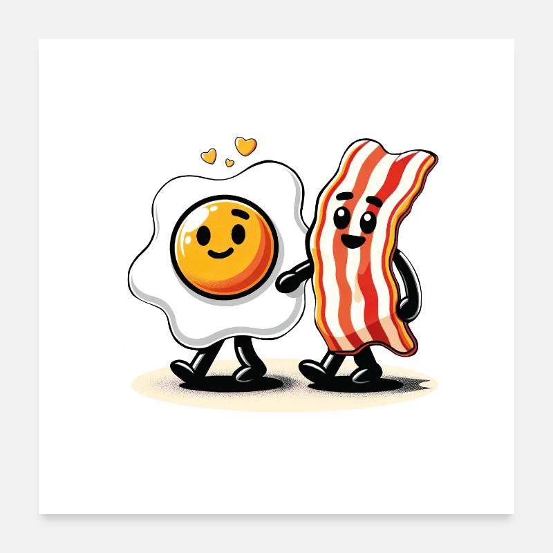 friends forever ham egg comic love Poster 60x60 cm