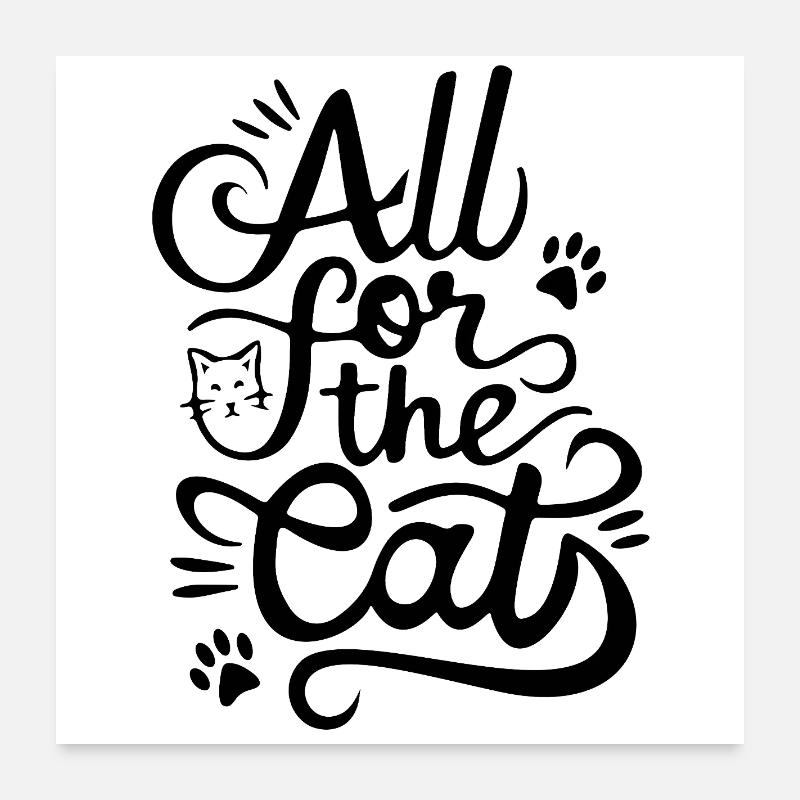 Tout pour le chat Poster 60 x 60 cm