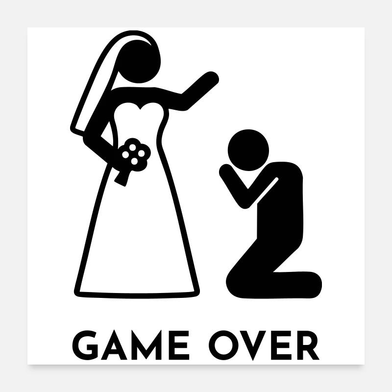 Mariage - Game over Poster 60 x 60 cm