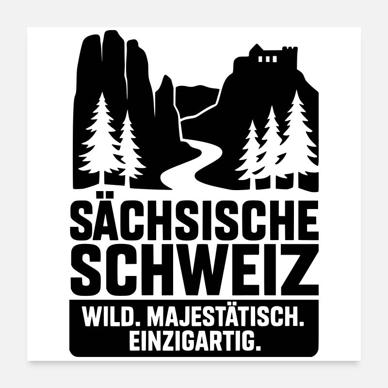 Suisse saxonne Poster 60 x 60 cm