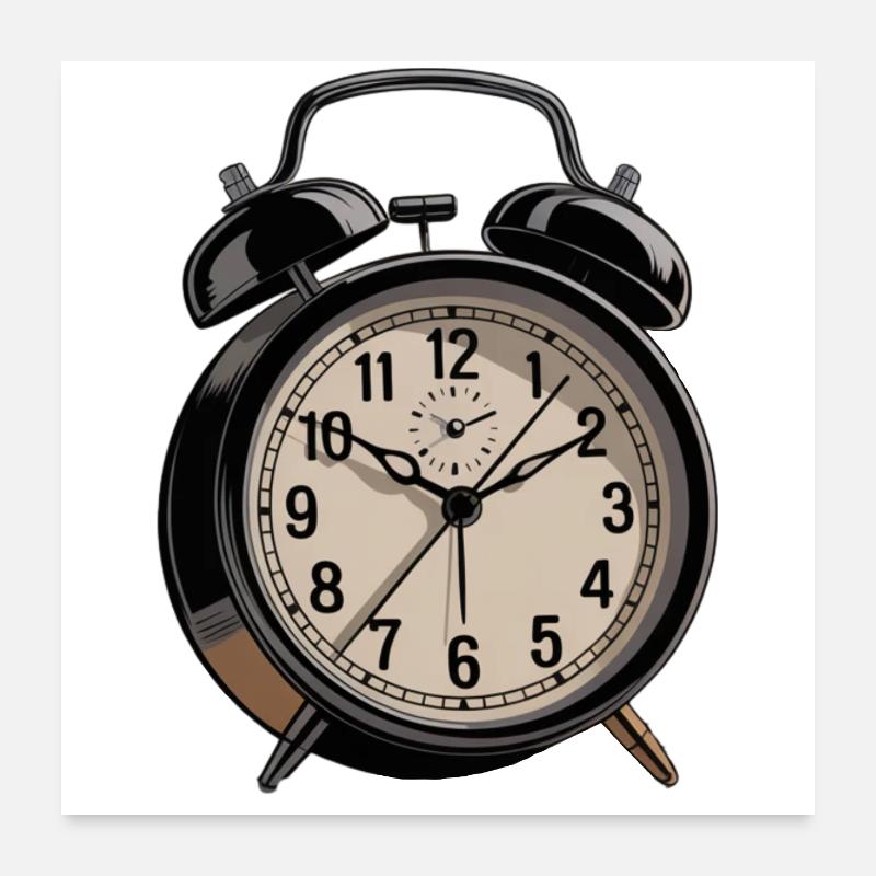 Réveille-matin Poster 60 x 60 cm