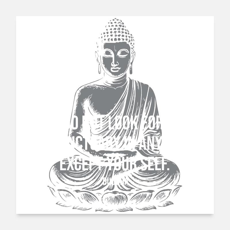 Conception de citations du Bouddha pour l’auto-sanctuaire Poster 60 x 60 cm