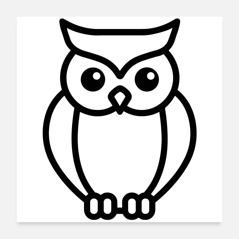 chouette Poster 60 x 60 cm