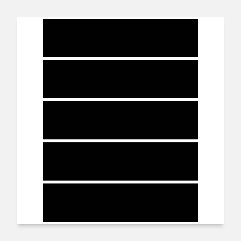 Minimalist horizontal lines Poster 24" x 24" (60x60 cm)