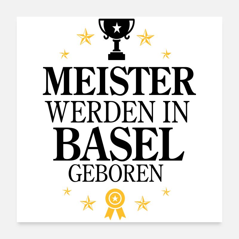 Meister Basel Poster 60x60 cm