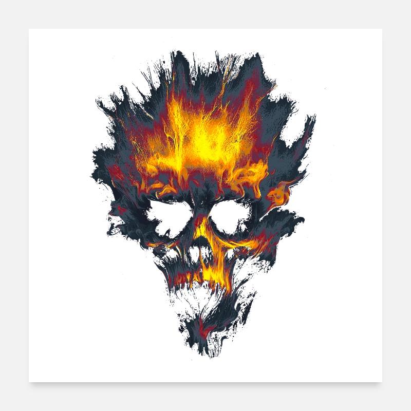 Stylized Skull Poster 24" x 24" (60x60 cm)