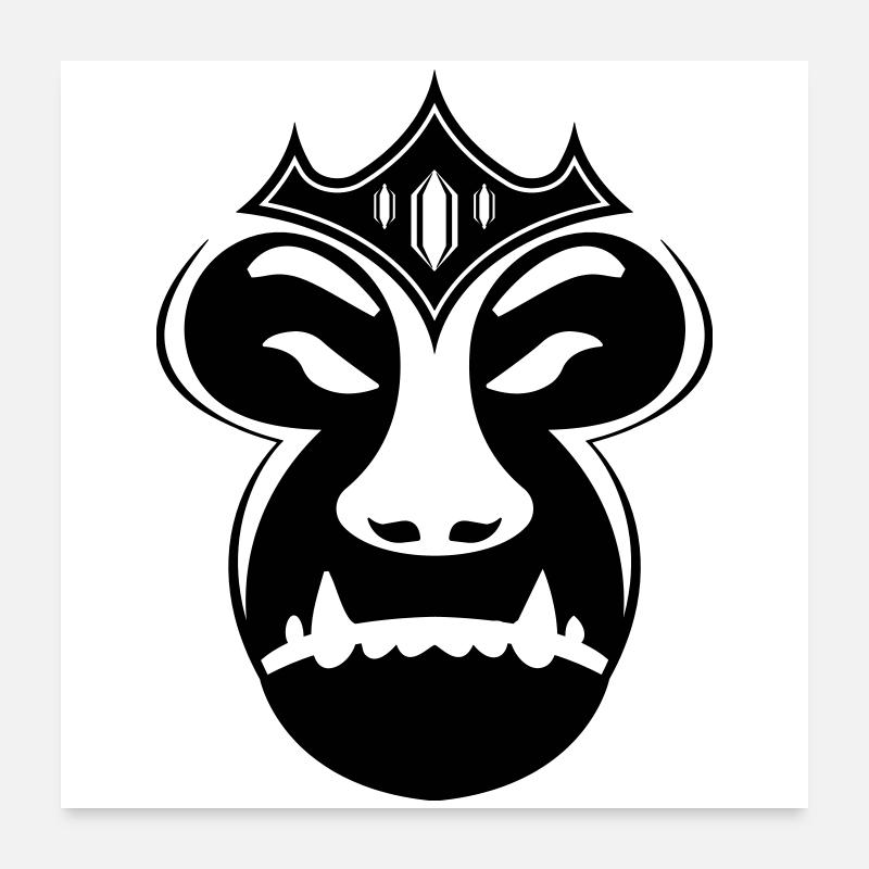 Monkey King – Emblem of Urban Domination Poster 24" x 24" (60x60 cm)