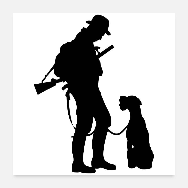 Chasseur Poster 60 x 60 cm