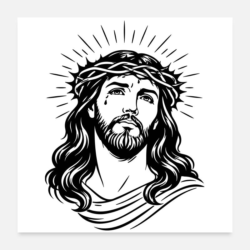 Jesus Christus Poster 60x60 cm