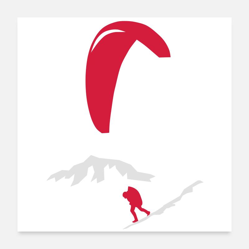 Paragliding Poster 60x60 cm
