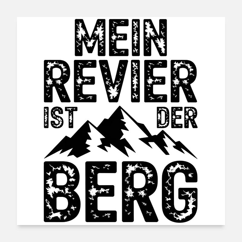 Mon territoire, c’est la montagne Poster 60 x 60 cm