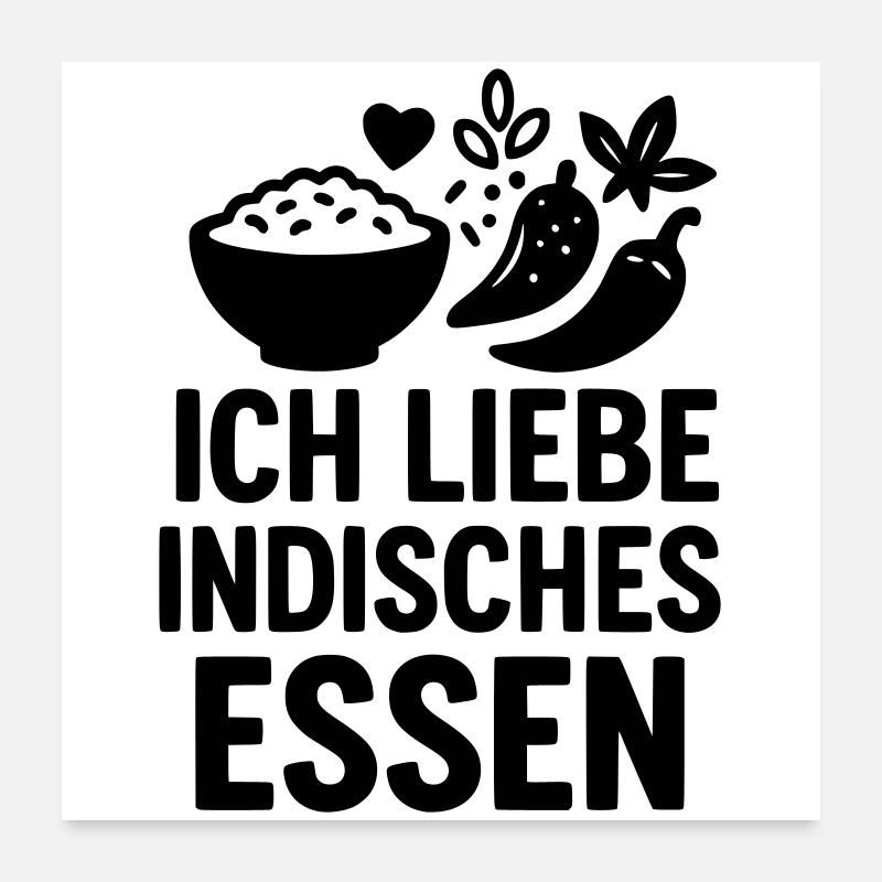 J’adore la cuisine indienne Poster 60 x 60 cm