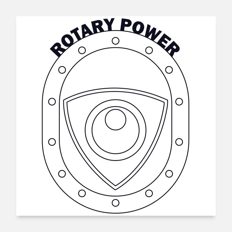 Rotatorisches Kraftschild-Emblem Poster 60x60 cm
