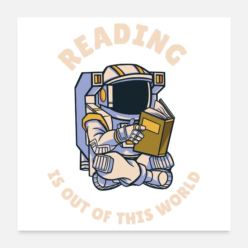 La lecture, c’est hors de ce monde Poster 60 x 60 cm