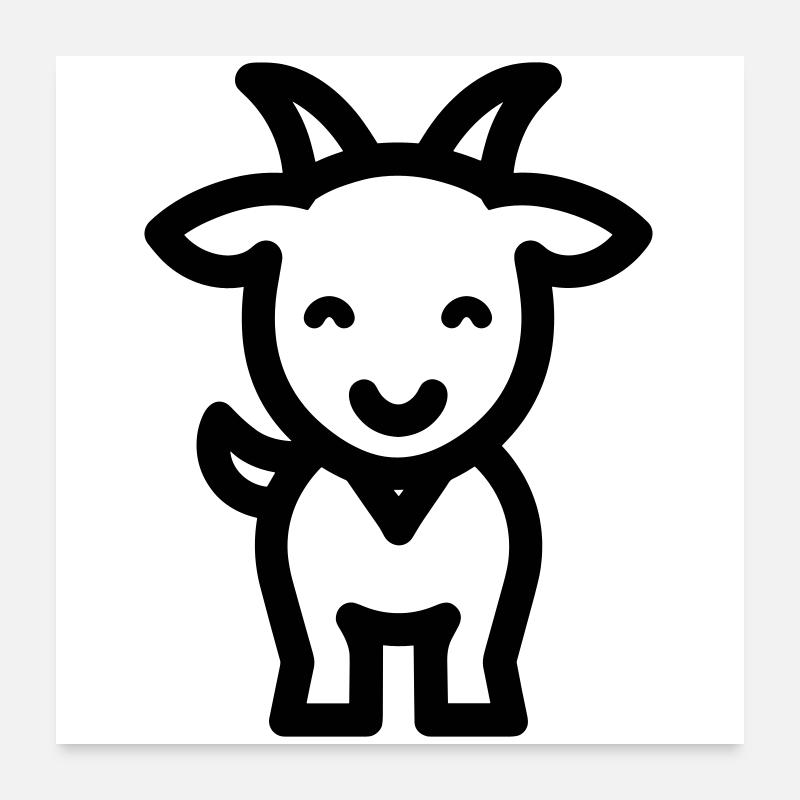 Ziege Poster 60x60 cm