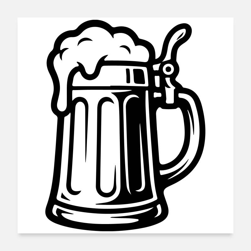 Bière Beer Symbol Beer Poster 60 x 60 cm