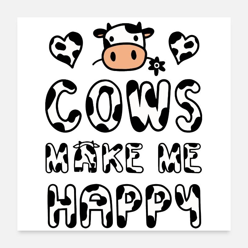 Vache Vaches Poster 60 x 60 cm