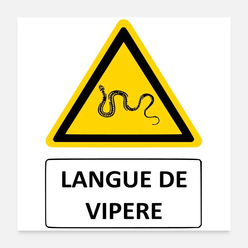 Zunge der Nattern Poster 60x60 cm