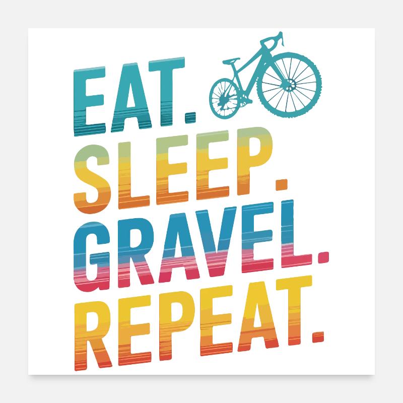 Conception motivante du mode de vie cycliste Poster 60 x 60 cm