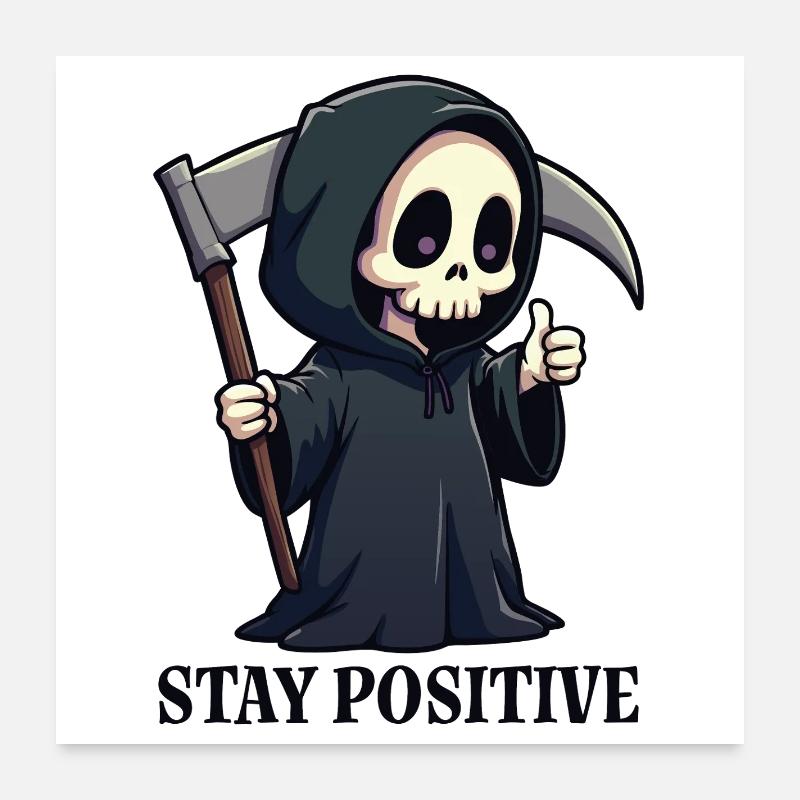 Bleiben Sie positiv Poster 60x60 cm