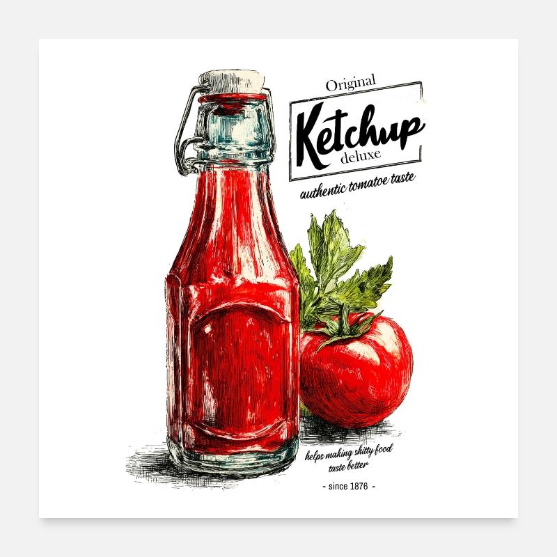 Ketchup Poster 24" x 24" (60x60 cm)