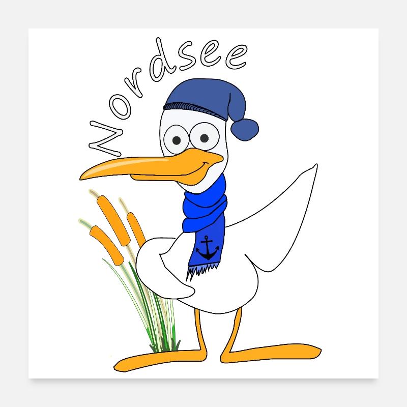 Nordsee Poster 60x60 cm