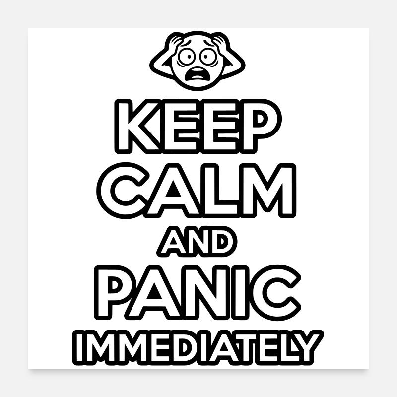 Panic Immediately - Funny Sarcastic Meme Poster 24" x 24" (60x60 cm)
