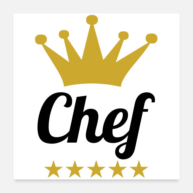 Toque Chef - Cuisine - Cuisinier Poster 60 x 60 cm