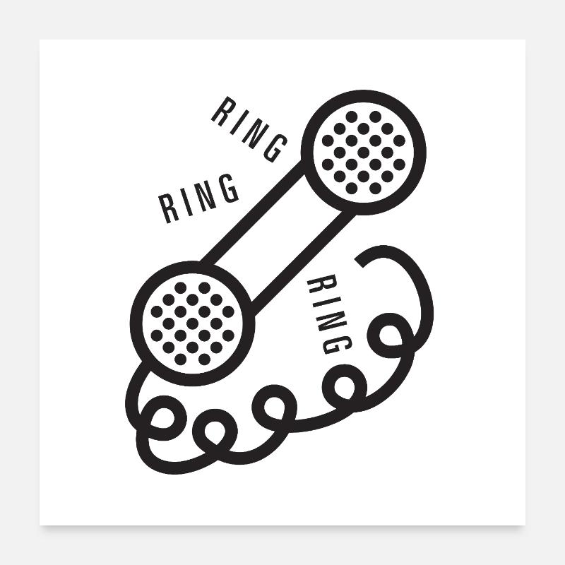 Ring Ring Ring Poster 60x60 cm