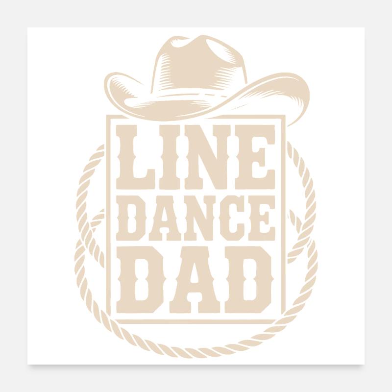 Line Dance Father Poster 24" x 24" (60x60 cm)
