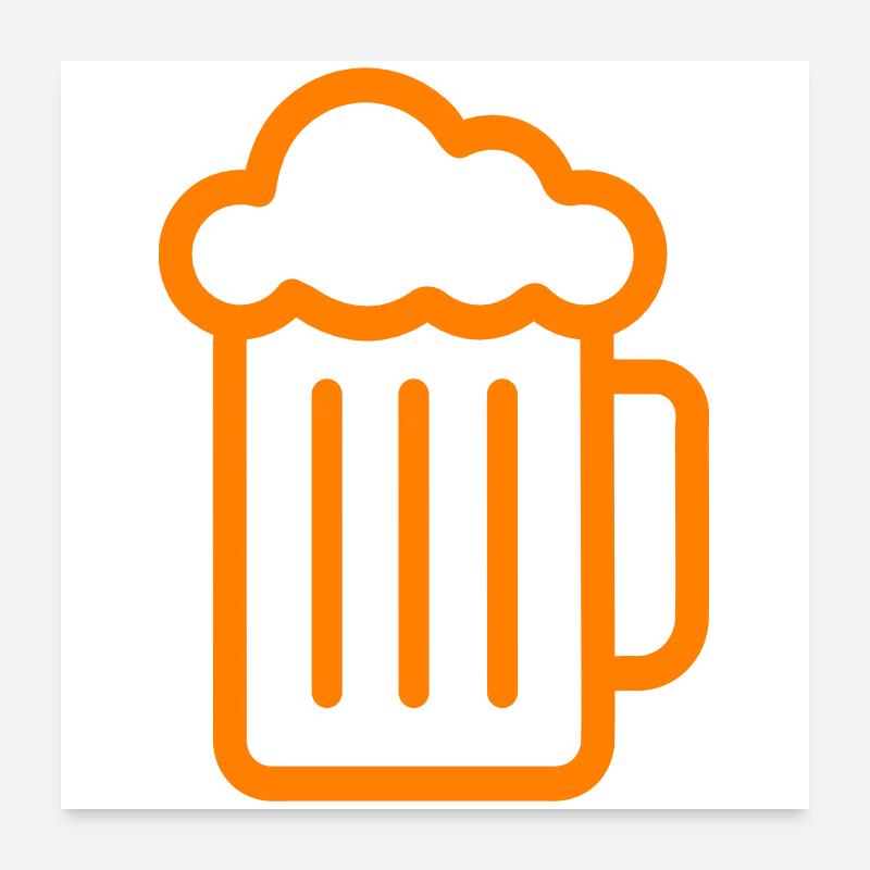 Icône de la bière Poster 60 x 60 cm