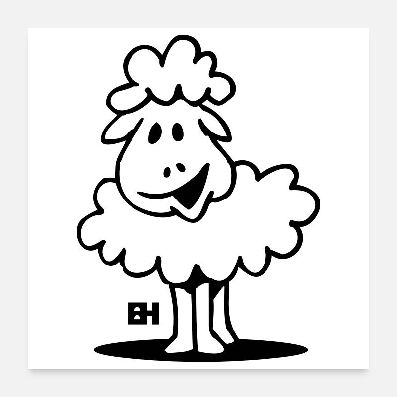 Sheep Poster 24" x 24" (60x60 cm)